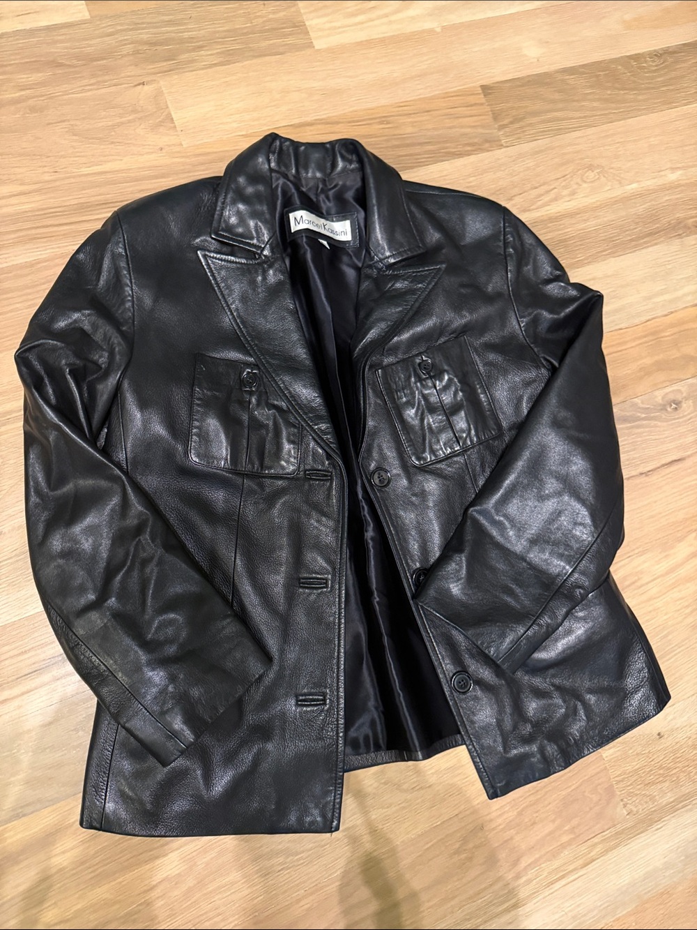 Marcel Kassini Vintage Black Leather Jacket